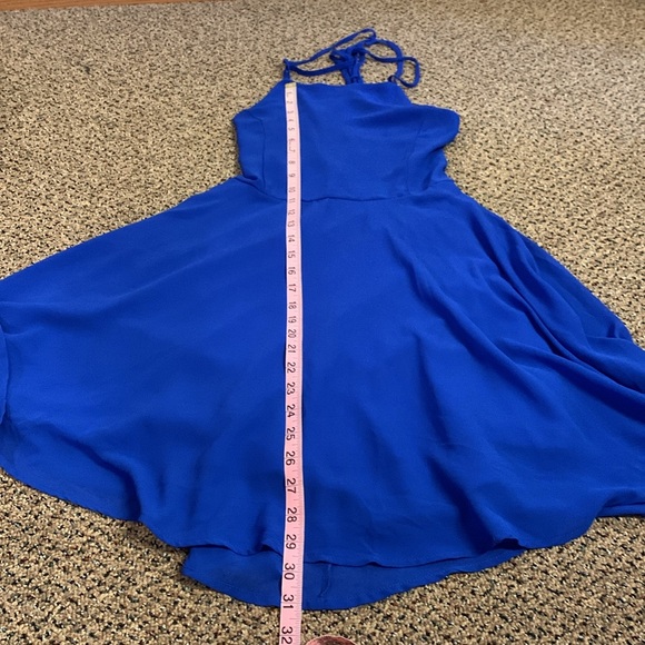 ✨Lulus Blue Corset Back Mini Dress Women's Size Medium - Picture 6 of 7